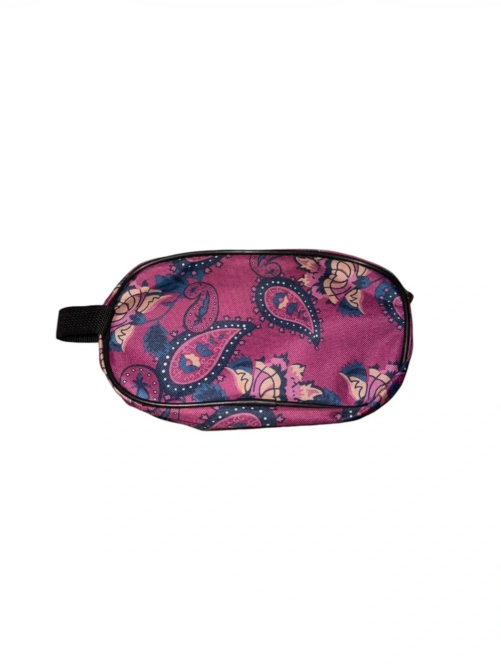 Pink Paisley Butterfly Women's Cosmetic Pouch